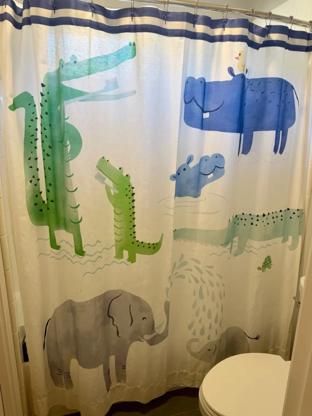 PBK Pottery Barn Kids Safari Printed Shower Curtain